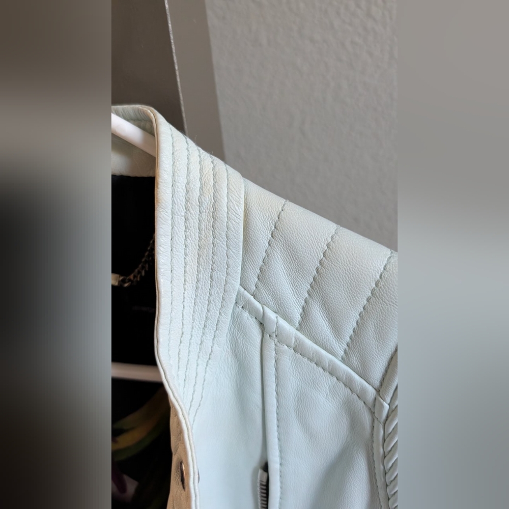 Barbara Bui Mint Green 100% Leather Jacket - Picture 11 of 14